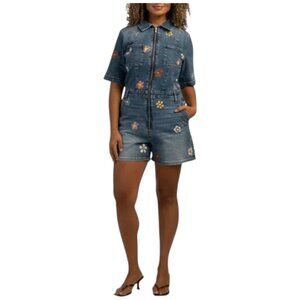 DRIFTWOOD JEANS Medium Wash Romper X Boogie Remix